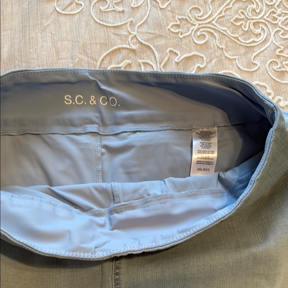 Mini Blue Denim Pencil Skort - Picture 3 of 6